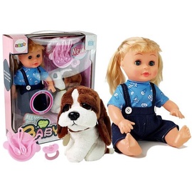 Кукла-маленький ребенок Interactive Doll With Puppy
