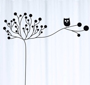 Штора для ванной Rayen Owl, белый, 2000 мм x 1800 мм