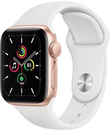 Apple Watch SE GPS 40mm Gold Aluminum White Sport Band