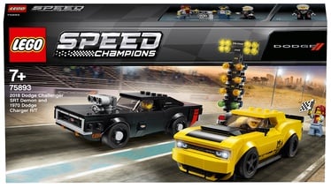 Konstruktor LEGO® Speed Champions 2018 Dodge Challenger SRT Demon And 1970 Dodge Charger R/T 75893, 478 tk