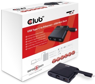 Club 3D Type-C To Ethernet/USB 3.0/USB Type-C Charging Mini Dock