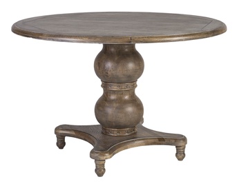 Pusdienu galds Home4you Watson Antique Brown, 1200x1200x780 mm