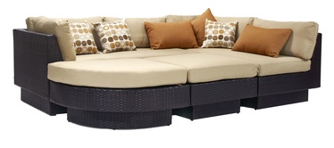 Home4you Stella Garden Sofa Set Dark Brown/Beige