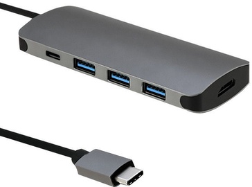 Qoltec USB 3.1 Type-C Adapter 3 x USB 3.1 / HDMI / USB-C