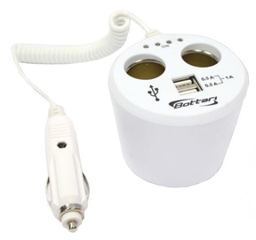 Automobilinis įkroviklis Bottari, Cigarette Lighter Socket/2 x USB