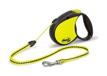 Automātiskā pavada Flexi Neon M 5m, dzeltena