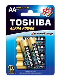 Toshiba Alpha Power AA Alkaline Battery 6x