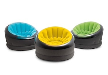 Piepūšams krēsls Intex 66582NP, zila/melna/dzeltena/zaļa, 1120x1090 mm