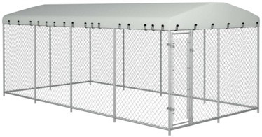 Koerapuur VLX Outdoor Dog Kennel w/ Roof Silver, 7600x3800x1900 mm