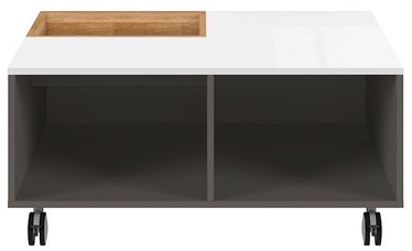Kohvilaud Black Red White Graphic Oak/White/Grey, 905x900x420 mm