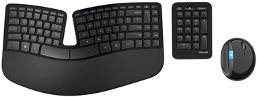 Клавиатура Microsoft Sculpt Ergonomic Desktop EN/RU, черный, беспроводная