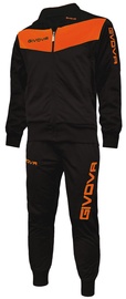 Спортивный костюм, мужские Givova Visa Fluo, черный/oранжевый, XS