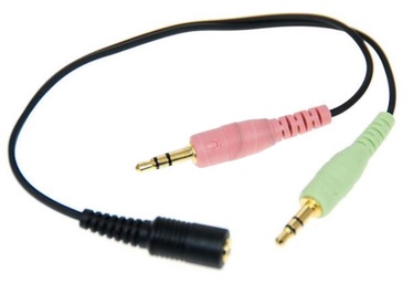 iBOX Cable Micro Jack to Mini Jack x2 0.15m