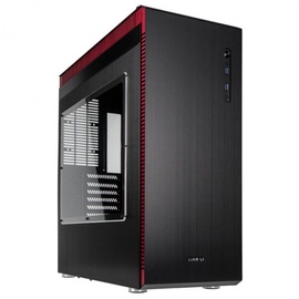 Lian Li PC-J60WRX Midi Tower Window Black/Red Insulated