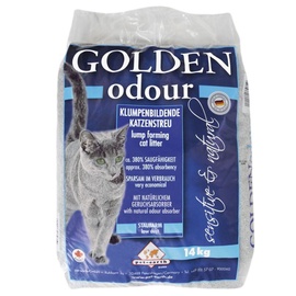 Kaķu pakaiši organiskās (cementējošās) Golden Odour, 14 kg