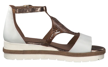 Basutės Tamaris Eda Healed Sandal 1-1-28228-22 White Combination 39