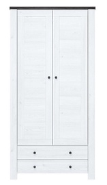 Skapis Black Red White Antwerpen White Larch Light/Larico Pine, 101x57x203 cm