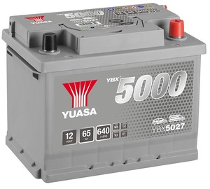 Аккумулятор Yuasa YBX5027, 12 В, 65 Ач, 640 а