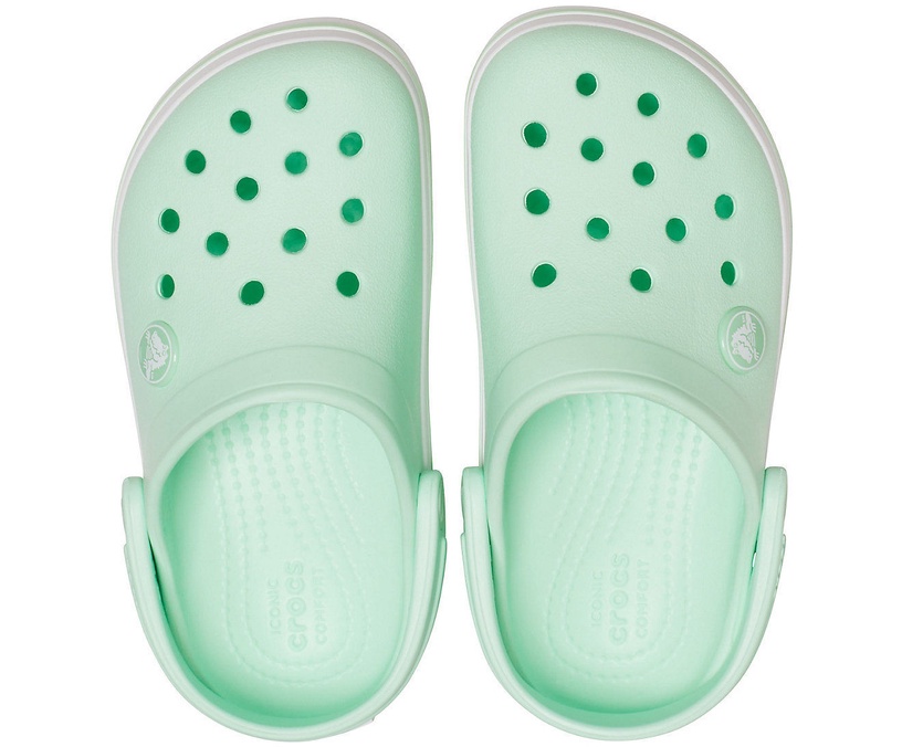 Шлепанцы Crocs 204537-485 34-35, белый/зеленый, 19 - 20