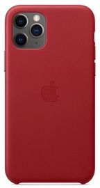 Apple Leather Back Case For Apple iPhone 11 Pro Red