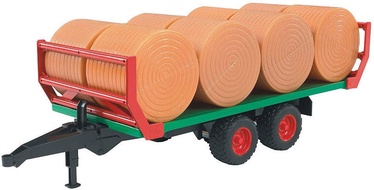 Bruder Bale Transport Trailer With 8 Round Bales 02220