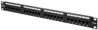 Коммутационная панель Digitus CAT 5e Patch Panel 24 Port Black