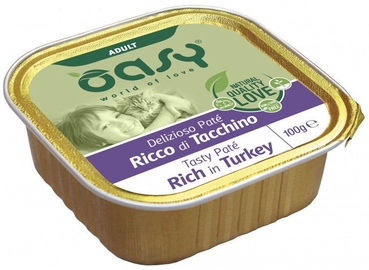 Oasy Tasty Pate Rich In Turkey Adult Cat Wet Food 100g