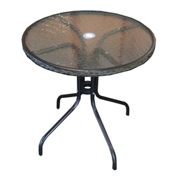 Lauko stalas Besk Garden Table Black, 60 x 60 x 70 cm