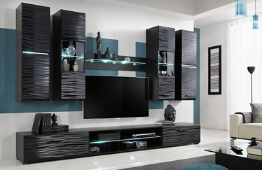Dzīvojamās istabas mēbeļu komplekts Furnival Blade 4, melna