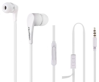 Qoltec In-Ear Earphones w/Mic White
