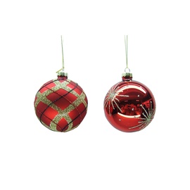 Ziemassvētku eglītes rotaļlieta Christmas Touch EBV945041/EBQ946009, sarkana, 4 gab.