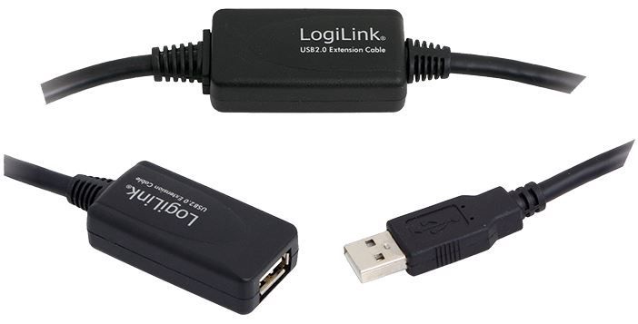 Juhe Logilink Repeater Cable USB 2.0 A male, USB 2.0 A female, 15 m, must