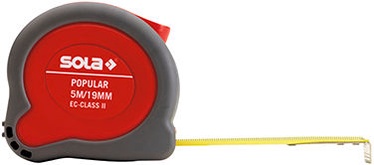 Sola Popular PP Grey/Red Tape Measure 5m