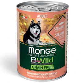Влажный корм для собак Monge BWild Chunkies In Gravy Adult Salmon With Pumpkin And Zucchini, 0.400 кг