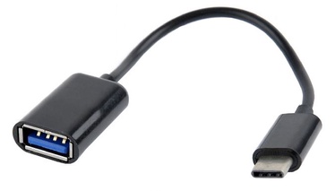 Adapteris Gembird USB / USB USB 2.0 C male, USB 2.0 A female, 0.2 m, juoda