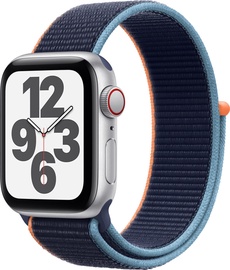 Išmanusis laikrodis Apple Watch SE GPS LTE + Cellular, 40mm Aluminum Deep Navy Sport Loop, sidabro