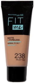 Tonālais krēms Maybelline Fit Me Matte+Poreless Rich Tan, 30 ml