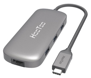 HooToo USB-C USB 3.0 HDMI LAN Hub Silver