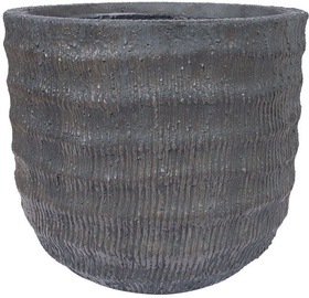 Puķu pods Home4you Palm 71928, pelēka, Ø 330 mm, 330 mm x 330 mm