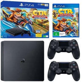 Игровая консоль Sony PlayStation 4 Slim, Ethernet LAN (RJ-45) / 3.5 mm (AUX) / Wi-Fi / Wi-Fi Direct / Audio Out / Bluetooth 2.1, 1 TB