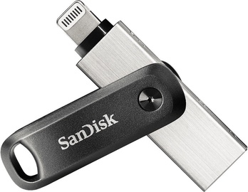 USB zibatmiņa SanDisk iXpand Go, rozā/pelēka, 256 GB