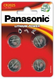 Baterijas Panasonic 66069, CR2025, 3 V, 4 gab.