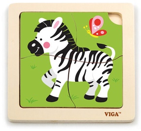 Puzle VIGA Zebra, 4 gab.