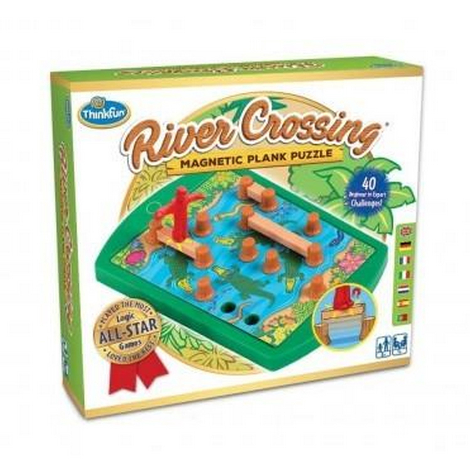 Игра ThinkFun River Crossing Magnetic Plank Puzzle, EN - Ksenukai.lv