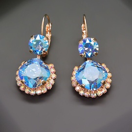 Diamond Sky Earrings With Crystals From Swarowski Klaris VI Light Sapphire Shimmer