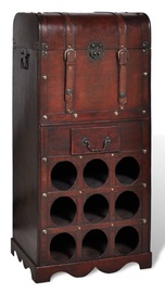 Полка для бутылок VLX Wooden Wine Rack For 9 Bottles, красный, 400 мм x 270 мм x 790 мм