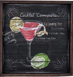 Home4you Print Picture 40x40cm Cocktail Cosmopolitan