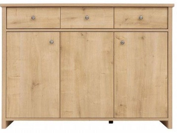 Komoda Black Red White Porto I, 128.5x40x94 cm