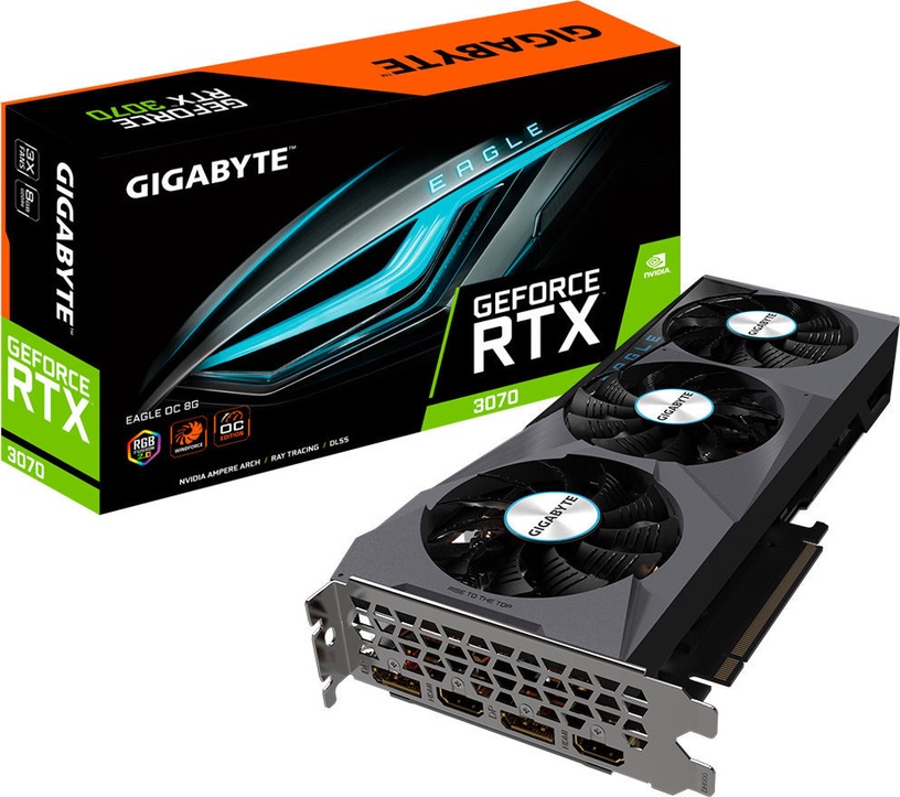 Videokaart Gigabyte GeForce RTX 3070 GV-N3070EAGLE OC-8GD, 8 GB, GDDR6