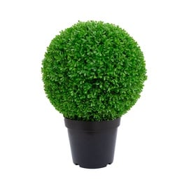 Искусственное растение в горшке, самшит Home4you Boxwood, черный/зеленый, 60 см